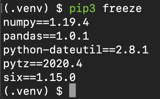 pip freeze